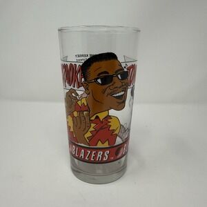 Vintage 92-93 Portland Trail Blazers Jerome Kersey Dairy Queen Glass